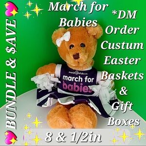 Brown Teddy Bear with Purple Outfit